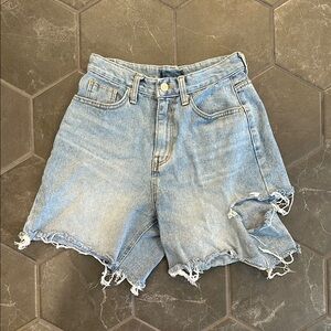 Storets Blue Jean Shorts Distressed High-Waisted